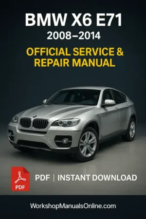 BMW Series X6 E71 Workshop Manual (2008–2014)